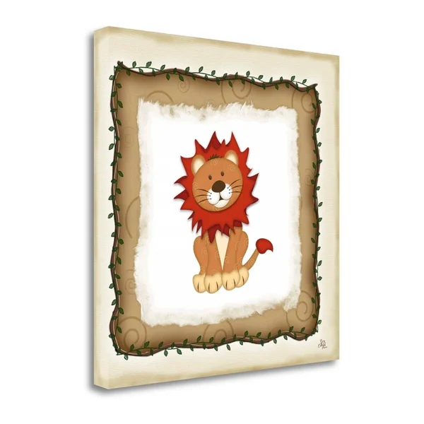 Tangletown Fine Art 'Safari Lion' by Jennifer Pugh Graphic Art on Wrapped Canvas