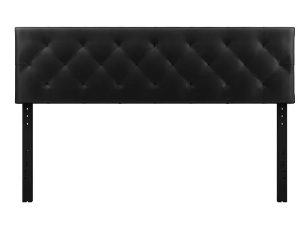 Malouf Bailey Black Faux Leather Full and Full XL Headboard