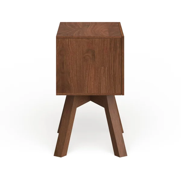 Carson Carrington Solna Modern Walnut and White Two-Tone Nightstand