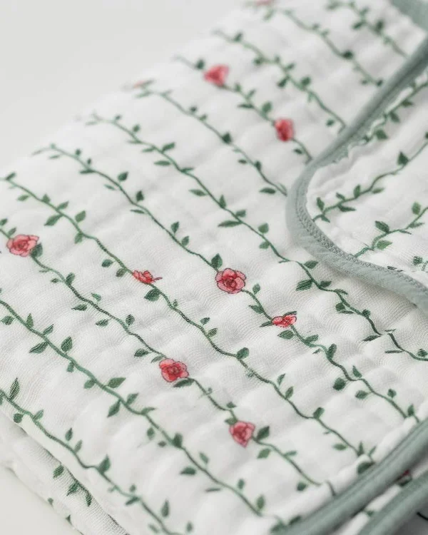 Little Unicorn Cotton Muslin Quilt - Rose Vine