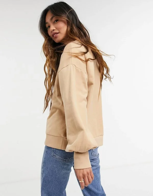 River Island Womens Beige &RVR& Long Sleeve Sweatshirt - Size M