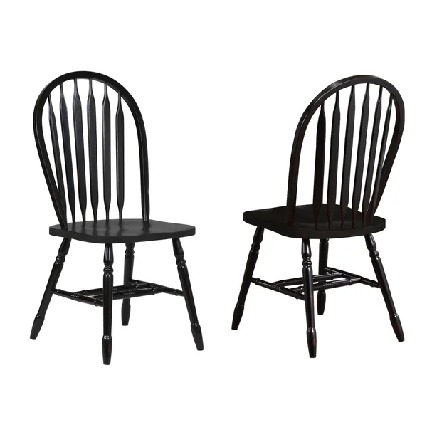 Sunset Trading Arrowback Dining Chair Antique Black Set of 2