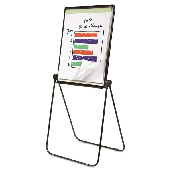 Staples Ultima - Easel - floor-standing - 27 in x 35 in - melamine - double-sided - reversible - black frame