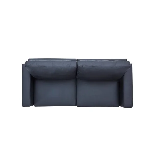 3-Seater PU Leather Couchu0026Sofa with Wood Frame and Durable Legs, Black