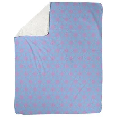 Avicia Ornate Circles Blanket Latitude Run Size: 52.5x22 W x 62.5x22 L - Color: Light Blue/Pink