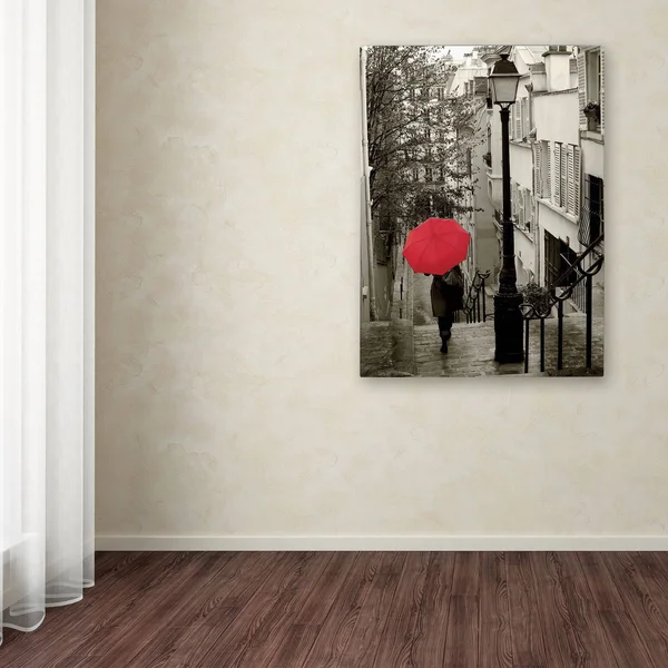 Trademark Fine Art Sue Schlabach &Paris Stroll II& Canvas Art, 35 x 47