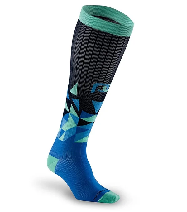 Pro Compression Over The Calf Socks, Blue Vertex, Xs, Best Compression Socks for Men, Women, Running, Nurses