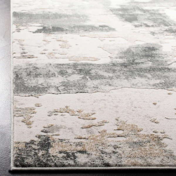 Safavieh Vogue Michie Modern Abstract Rug (5& x 5& Round - Beige/Charcoal)