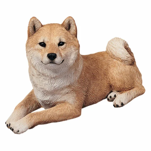 Sandicast OS138 Original Size Red Shiba Inu Sculpture Lying