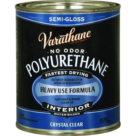 Varathane 200141H Crystal Clear Semi Gloss Polyurethane Quart Water Based