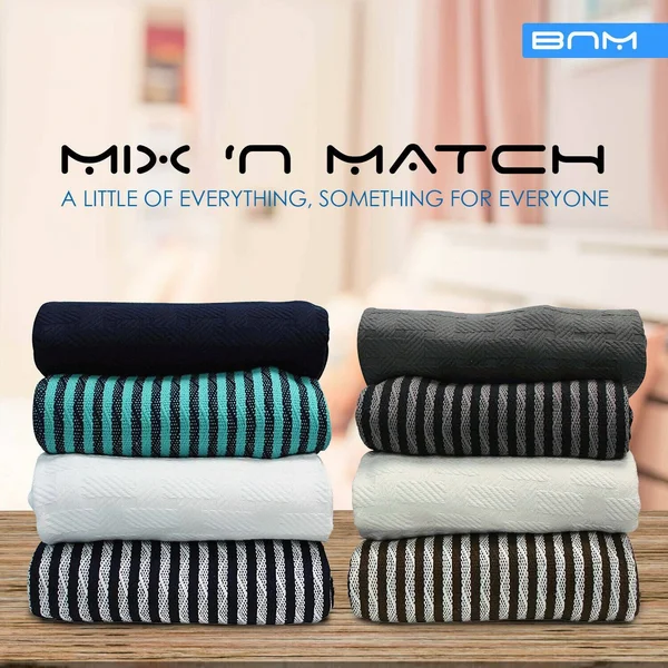 Basket Weave King Cotton Blanket - Lightweight Summer Blanket, Charcoal