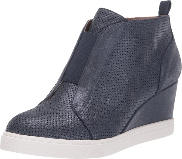 Women's Linea Paolo Felicia II Wedge Bootie Sapphire Suede - 6 M