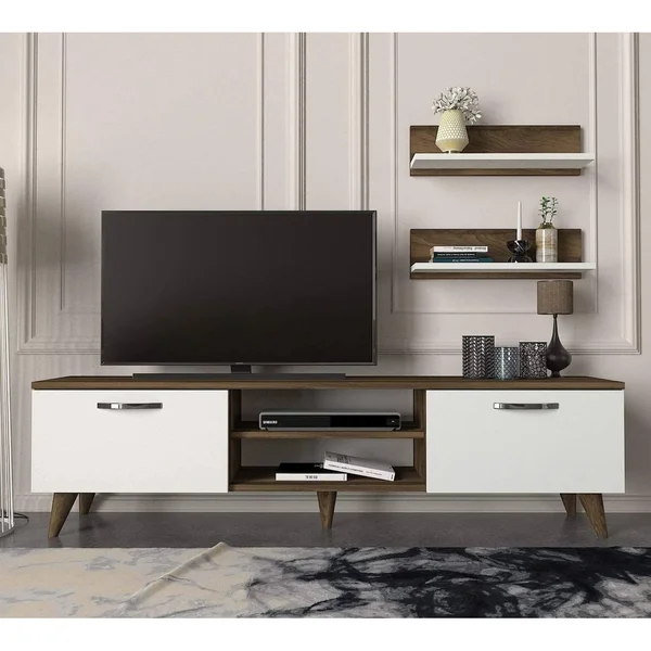 Sayre Furniture Ayden TV Unit Brown-White