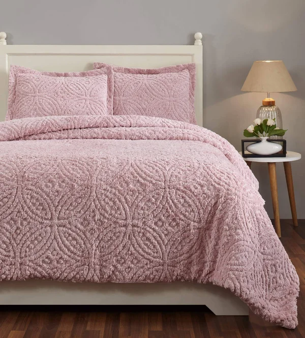 Better Trends Wedding Ring Comforter Full/Queen in Pink