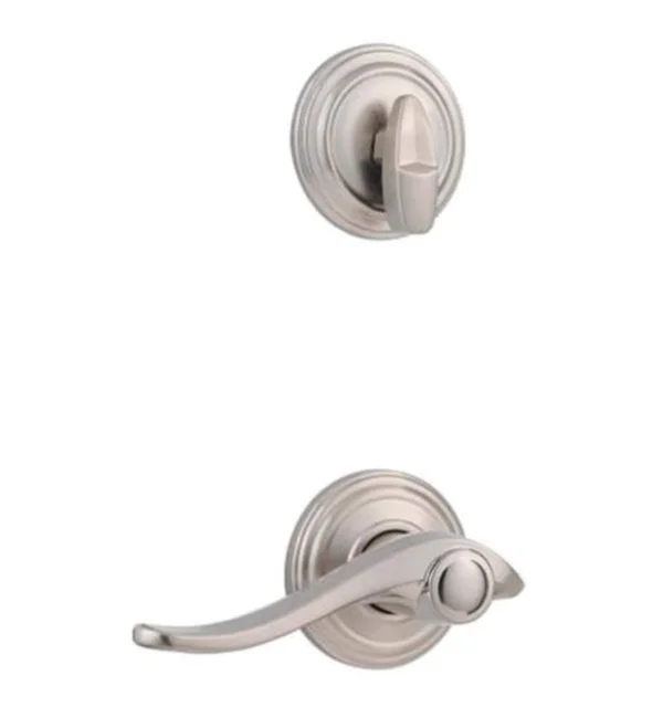 Kwikset - 966 Single Cylinder Interior Trim Pack, Avalon Lever, Left Hand, Iron Black, 966AVLLH514