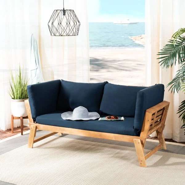 Safavieh Tandra Modern Contemporary Daybed - Natural, Navy