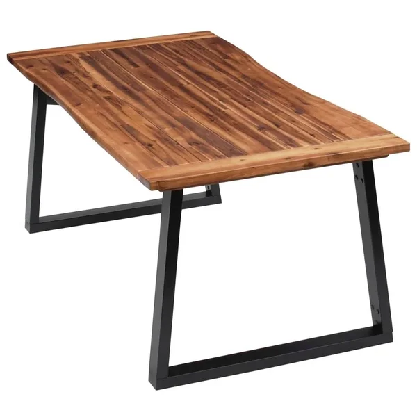 vidaXL Dining Table Solid Acacia Wood 70.9x22x35.4x22