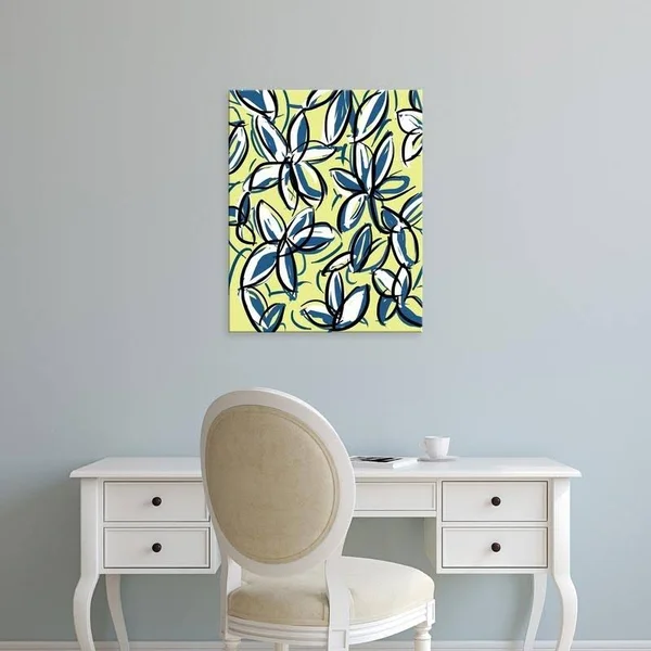 Easy Art Prints Jan Weiss's 'Wild Garden Three' Premium Canvas Art - 20 x 16 - Brazilian Barnwood Frame