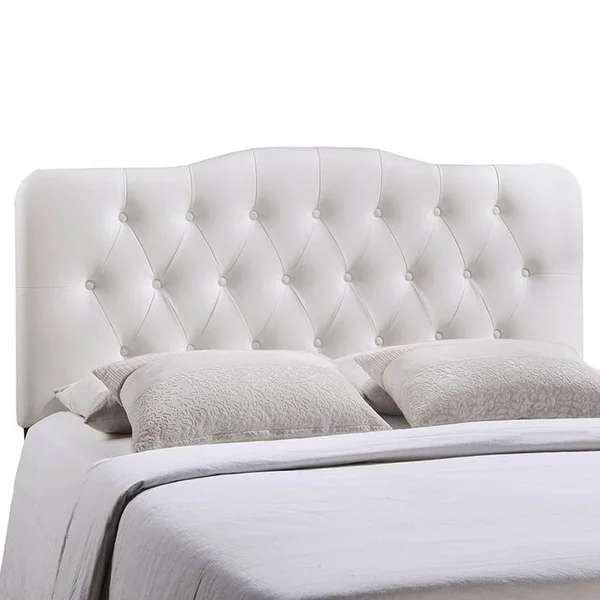 Modway Annabel Queen Vinyl Headboard, White