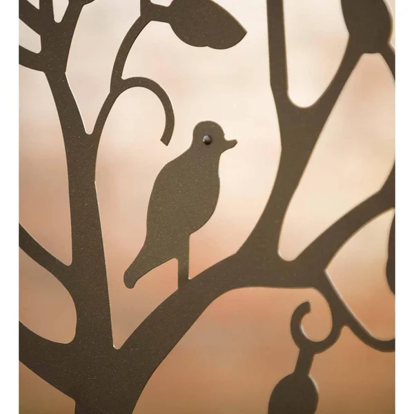 Metal Garden Arbor with Tree of Life Design, Green