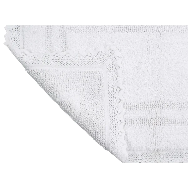 Home Weavers Opulent Bathmat Collection - Absorbent Cotton Soft Reversible Bath Rug, Machine Washable - 24x22x40x22 - Ivory
