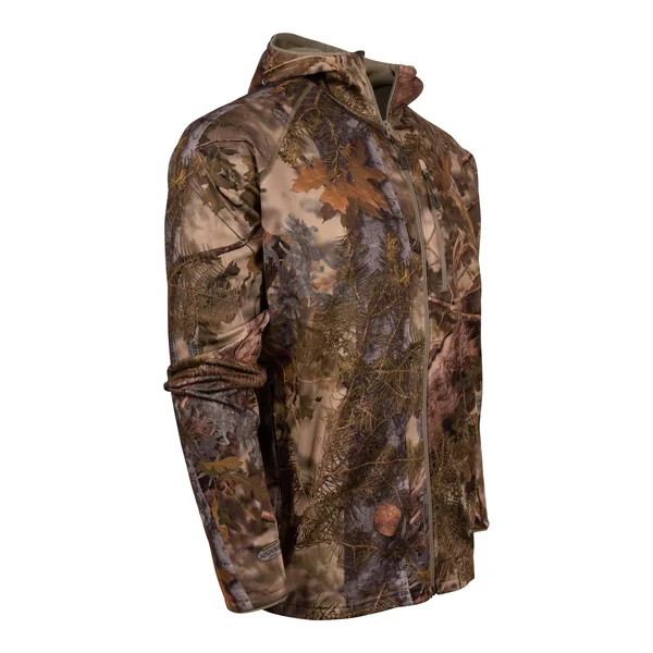 King&s Camo Hunter Full-Zip Fleece Hoodie-Mountain Shadow-Large