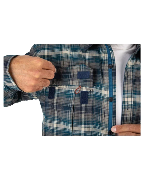 Simms Men's Coldweather Shirt - Atlantis Steel Plaid - XL