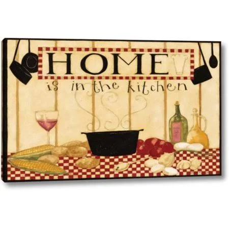 Fleur De Lis Living &Home Is in The Kitchen 2& by Dan DiPaolo Giclee Art Print on Wrapped Canvas - Size: 15 inch H x 24 inch W x