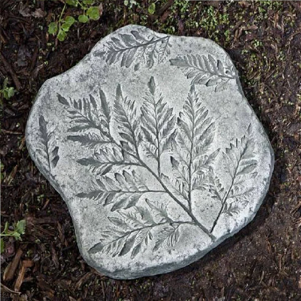 Campania International Fossil Fern Stepping Stone Lead Antique