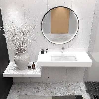 Boyter 48x22 Wall-Mounted Single Bathroom Vanity Orren Ellis Top Finish: White