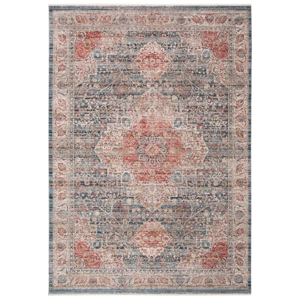 Safavieh Kenitra 600 Rug Collection KRA672R - Red, Blue - 3& x 5&