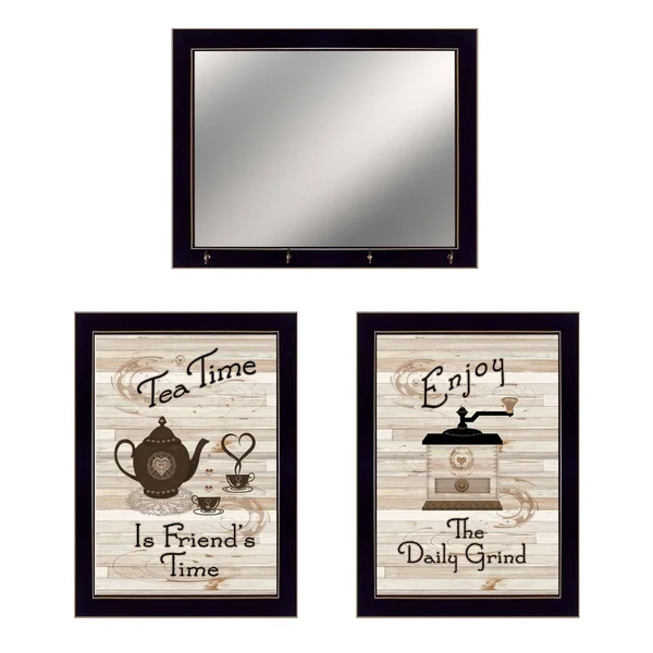 Enjoy Tea Time by Trendy Decor4U Printed Wall Art Wood Multi-Color