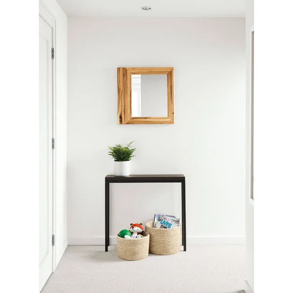 Room & Board - Modern Parsons Console Table w/ 1x22 Leg 8D 32W 29h in White, White Venatino Marble Top w/ Graphite Base