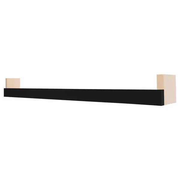 Nico & Yeye Minimo Modern Floating Shelf - Maple (Color: Black - Size: Large)
