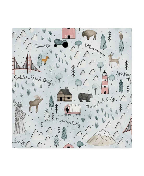 Laura Marshall 'World Traveler Pattern VI' Canvas Art 24x24