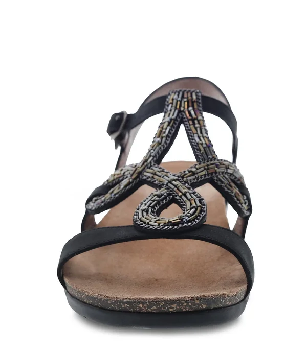 Dansko Reeta (Black Milled Nubuck) Women's Sandals