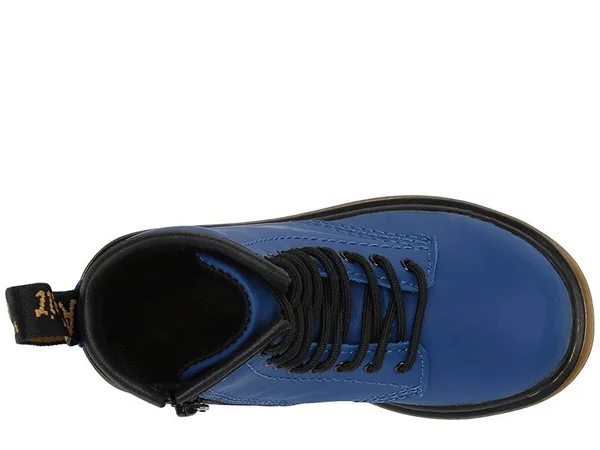 Infant Dr. Martens Brooklee Boot, Kids Unisex, Size: 7 M, Blue Romario Waxy Leather