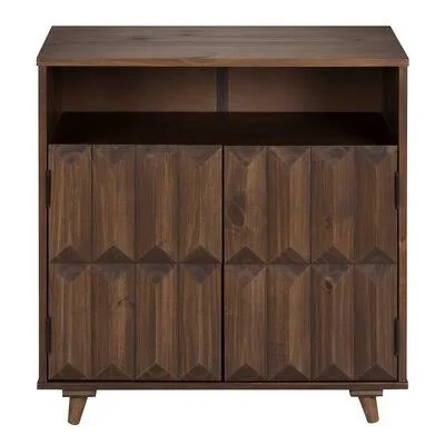 Heitz Solid Wood 2 - Door Accent Cabinet Mercury Row Color: Walnut