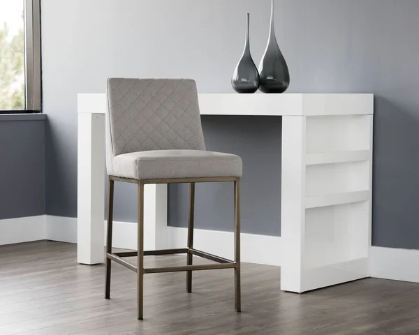 Sunpan Leighland Counter Stool - Light Grey