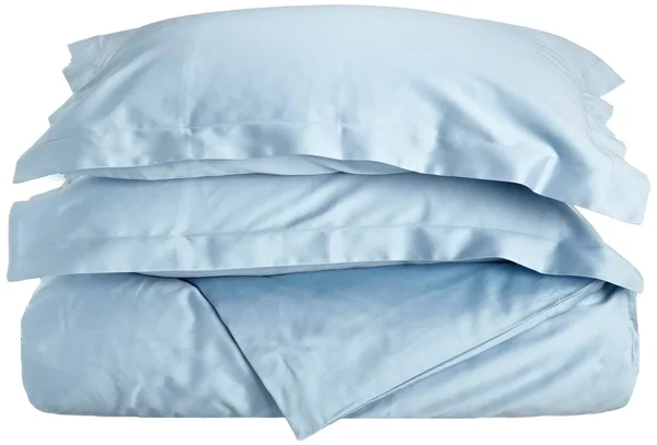 Superior 400 Thread Count 100% Cotton Solid Duvet Cover Set King Burgundy