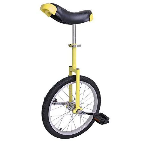 Astonishing Yellow 18 inch in 18 Mountain Bike Wheel Frame Unicycle Cy