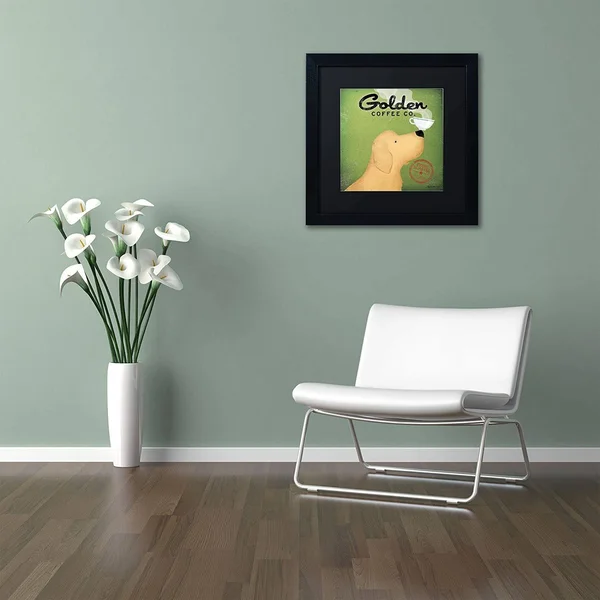 Trademark Ryan Fowler Golden Coffee Co Art, Black Matte with Black Frame, 16x22 x 16x22