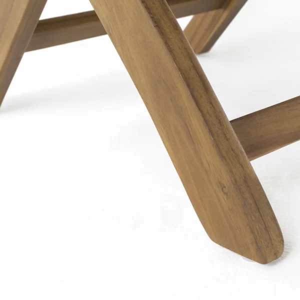 Sophia Outdoor 2 Seater Half-Round Folding Acacia Wood Bistro Table Set, Gray