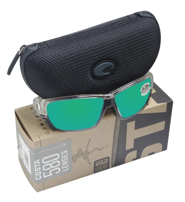 Costa Del Mar Tuna Alley Crystal, Green 580G Sunglasses