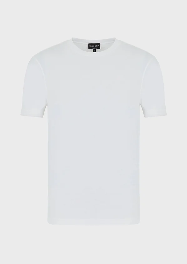 Giorgio Armani Men's Crewneck T-Shirt, White, Men's, 48