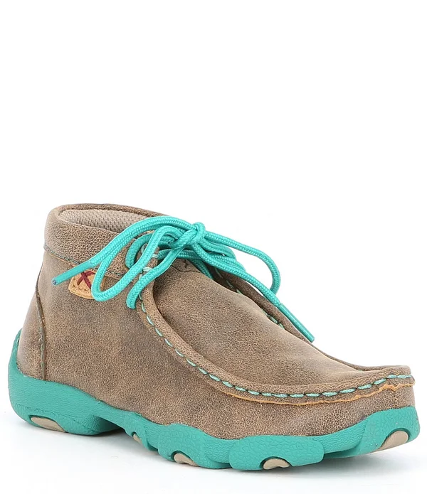 Twisted x Kid's Driving Moccasins - Bomber/Turquoise