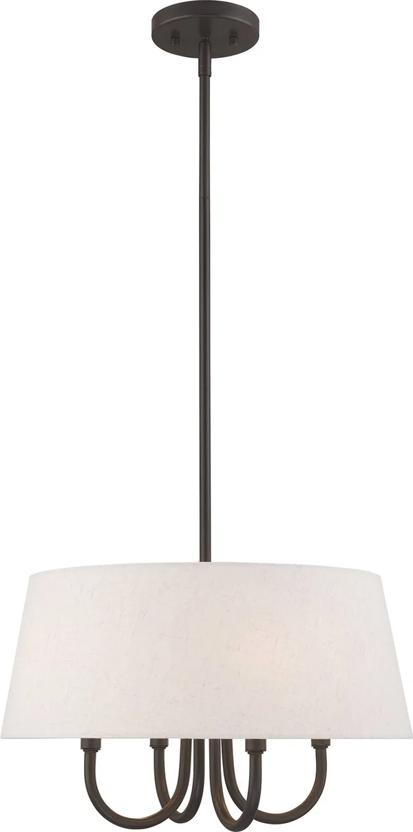 Livex Lighting 50804-92 Belclaire 4-Light Pendant Chandelier, English Bronze