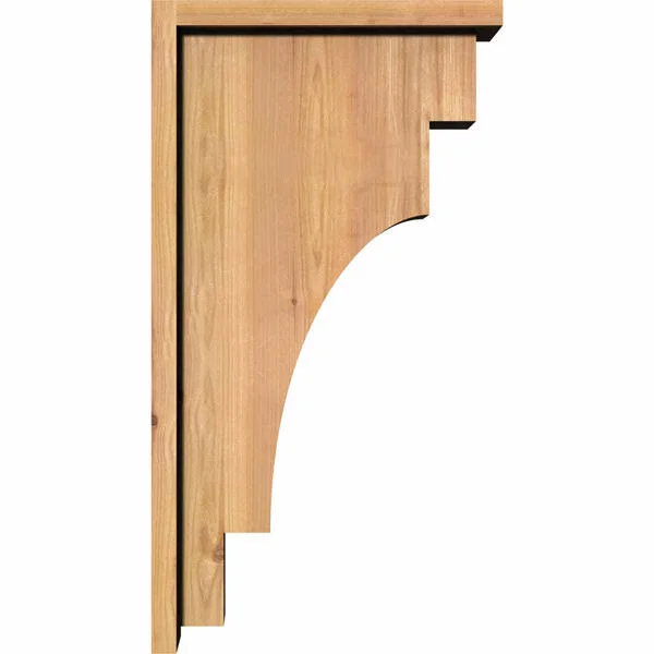 Ekena Millwork COR08X14X26MED01SWR 7 1/2x22W x 14x22D x 26x22H Mediterranean Smooth Corbel w/Backplate - Western Red Cedar