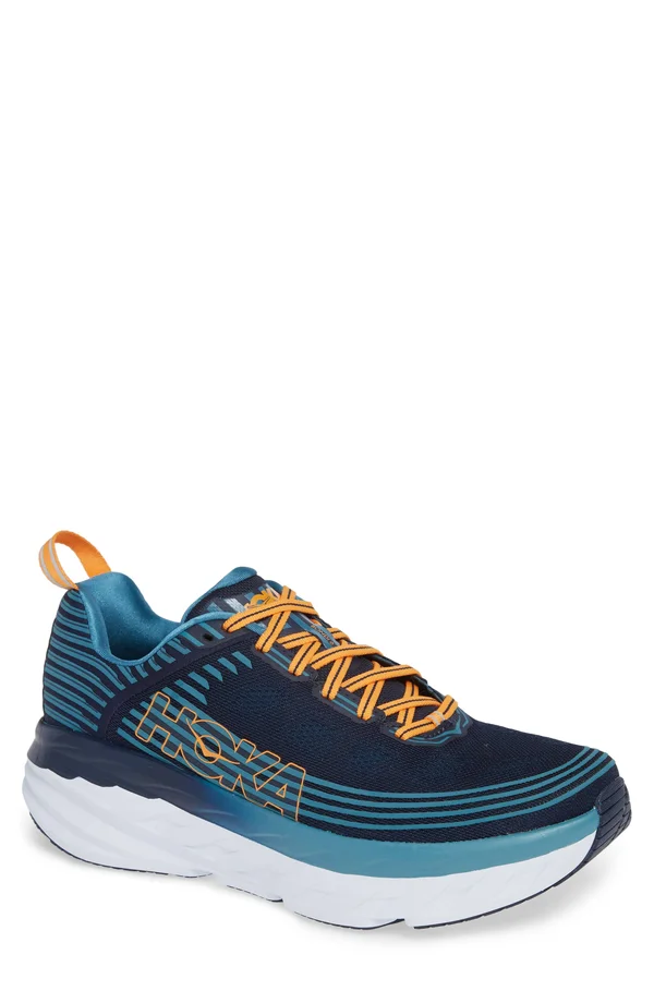 Hoka One One Men's Bondi 6 Running Sneaker - Black Iris/Storm Blue, Size 9.5M