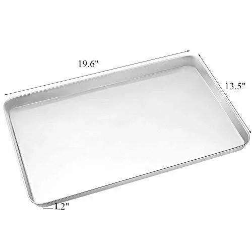 WEZVIX Large Baking Sheet with Cooling Rack Stainless Steel Baking Tray Cookie S